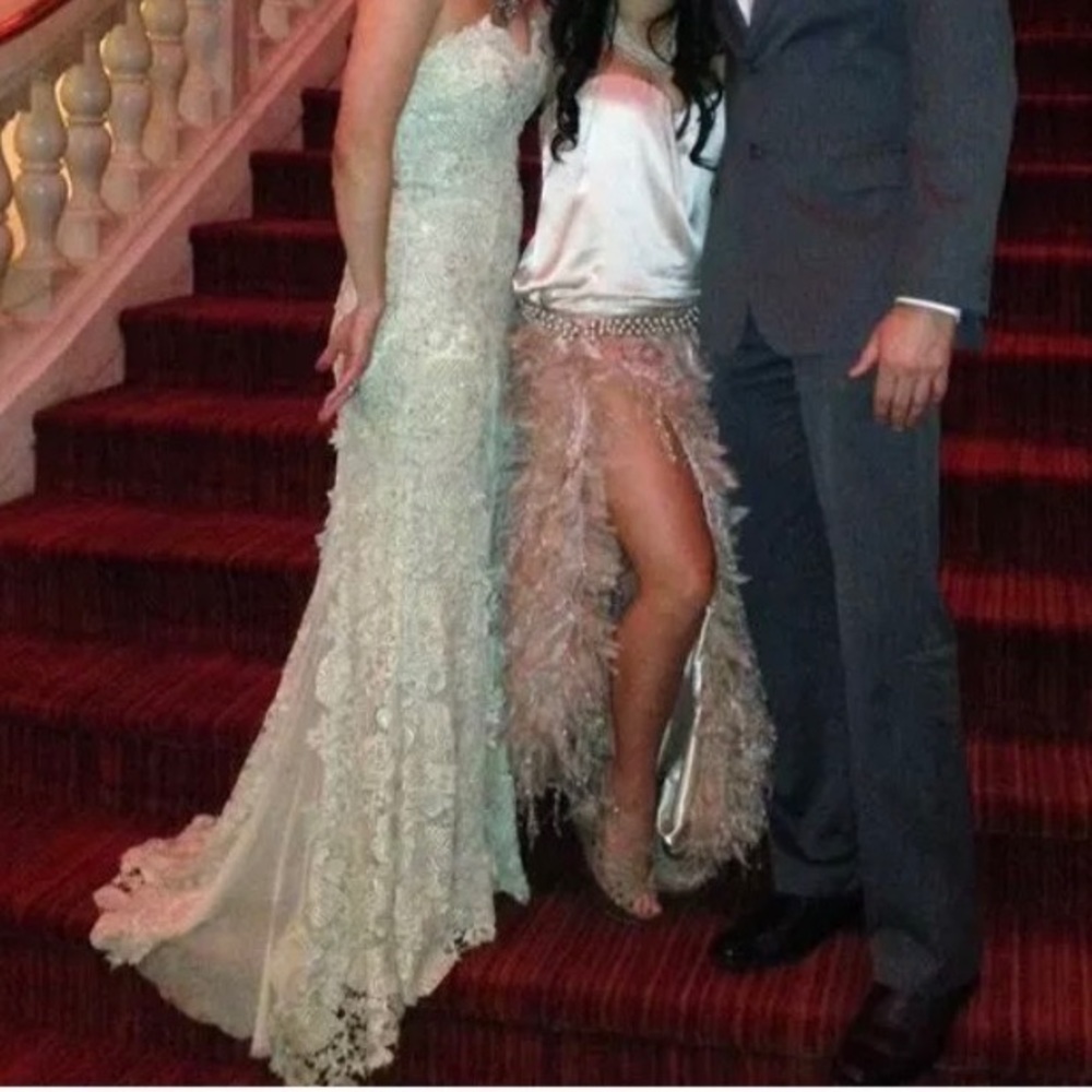 Stunning Strapless Jovani Lace Gown